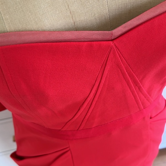 BCBG red cocktail strapless dress - Picture 12 of 13